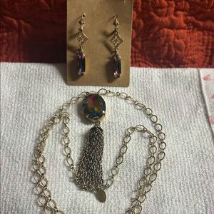 Elegant Gold and Multicolor Jewelry Set local artisan jewelry